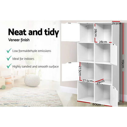 Artiss Bookshelf 8 Cube Shlef - DANA White - Mekamart Australia