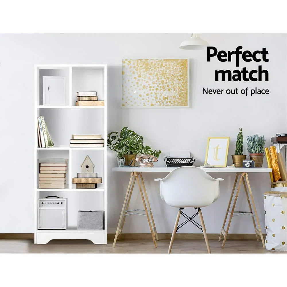 Artiss Bookshelf 6 Tiers - ANA White - Mekamart Australia