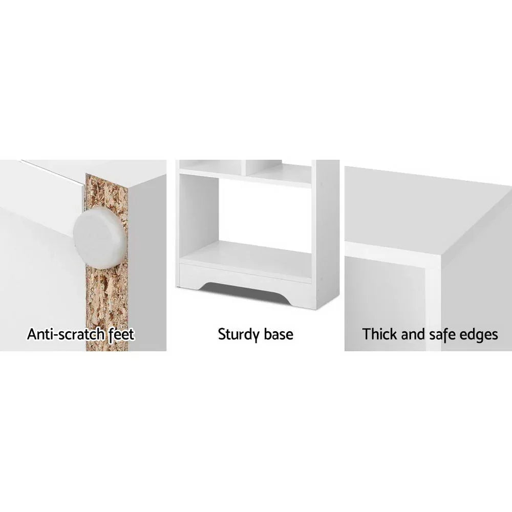 Artiss Bookshelf 6 Tiers - ANA White - Mekamart Australia