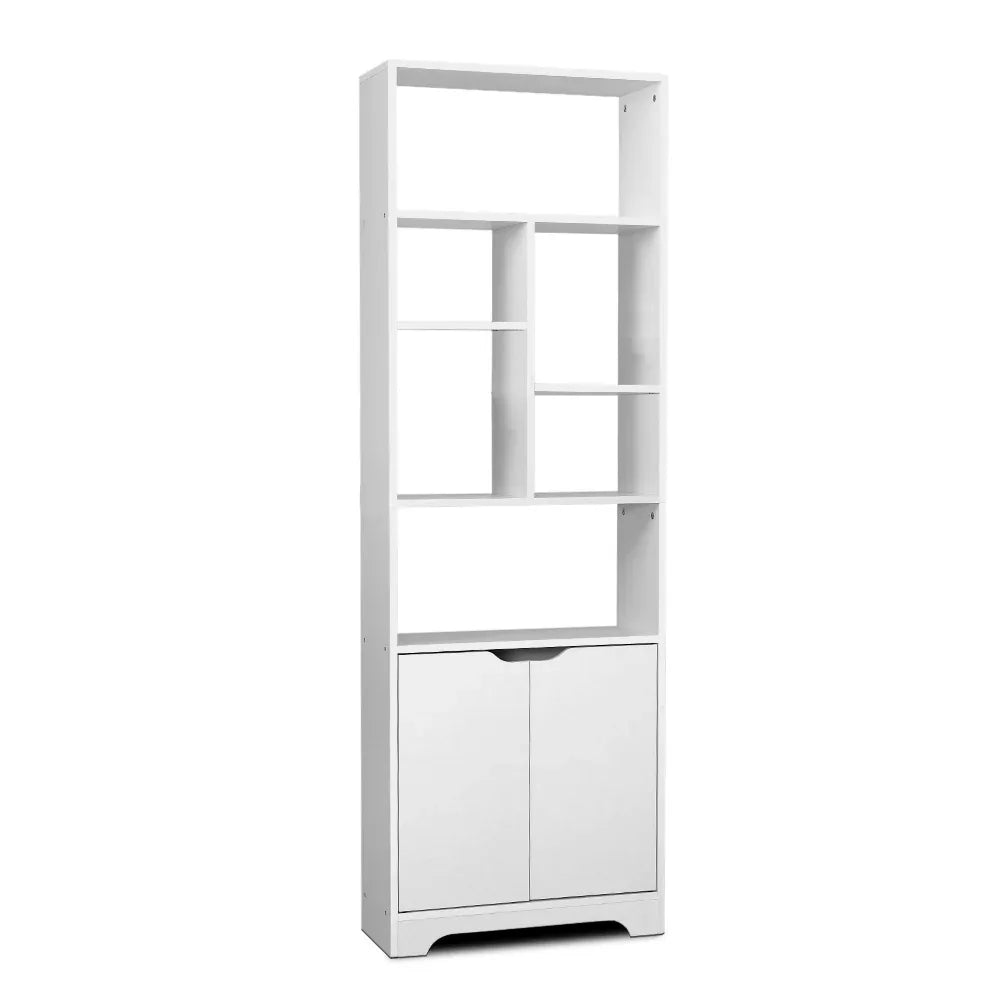 Artiss Bookshelf with Cabinet - GINA White - Mekamart Australia