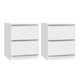 Artiss 2x Bedside Table 2 Drawers - PEPE White - Mekamart Australia