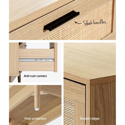 Artiss 6 Chest of Drawers - BRIONY Oak - Mekamart Australia