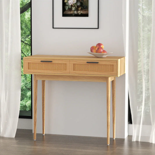 Artiss Console Table 2 Rattan Drawers - Mekamart Australia