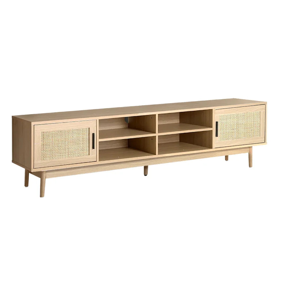 Artiss TV Cabinet Entertainment Unit 180cm Rattan Cole - Mekamart Australia