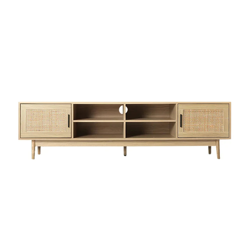 Artiss TV Cabinet Entertainment Unit 180cm Rattan Cole - Mekamart Australia