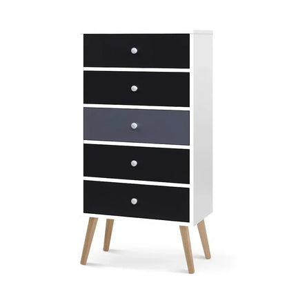 Artiss 5 Chest of Drawers - BONDS White - Mekamart Australia