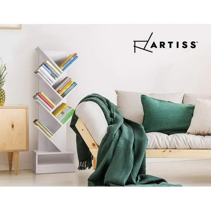 Artiss Tree Bookshelf 7 Tiers - ECHO White - Mekamart Australia