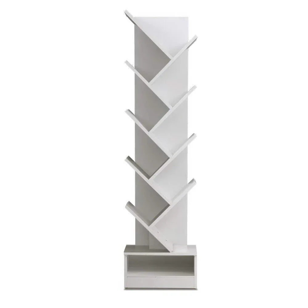 Artiss Tree Bookshelf 9 Tiers - ECHO White - Mekamart Australia