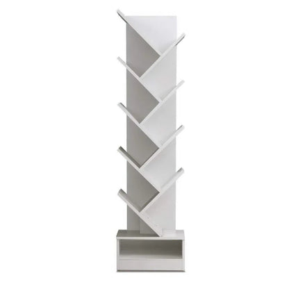 Artiss Tree Bookshelf 9 Tiers - ECHO White - Mekamart Australia