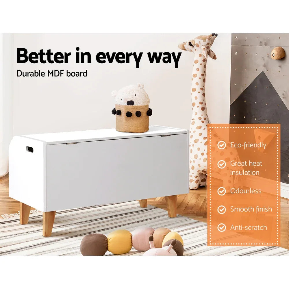Keezi Kids Toy Box Chest Bookshelf Storage Children Bookcase Organiser Display - Mekamart Australia