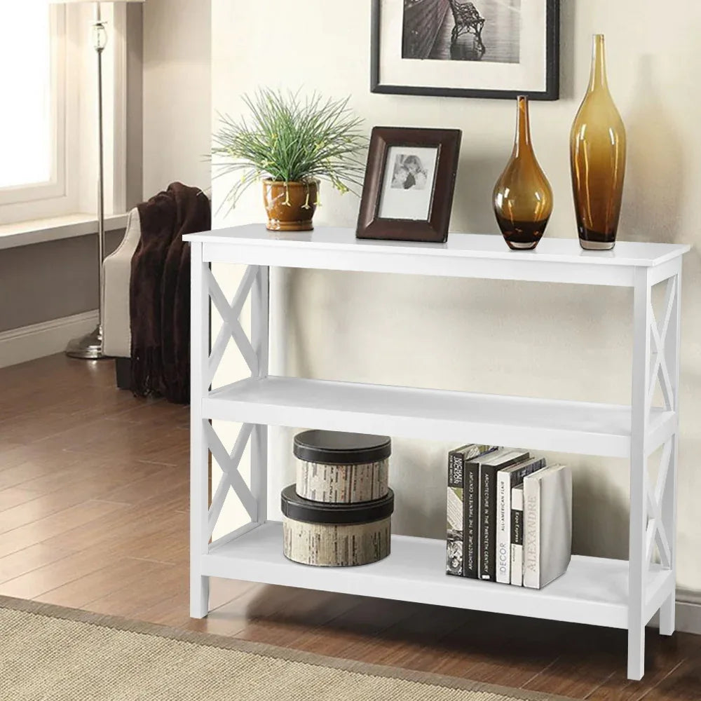 Artiss Console Table 3-tier White Polly - Mekamart Australia