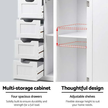 Artiss Bathroom Cabinet Storage Drawers White - Mekamart Australia