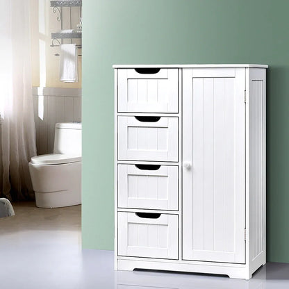Artiss Bathroom Cabinet Storage Drawers White - Mekamart Australia