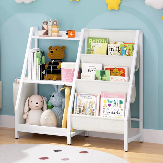 Keezi 3-Tier Kids Bookshelf Bookcase Children Toy Storage Organizer Rack Display Shelf - Mekamart Australia