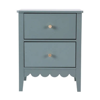 Artiss Bedside Table 2 Drawers Bedroom Storage Nightstand Green - Mekamart Australia
