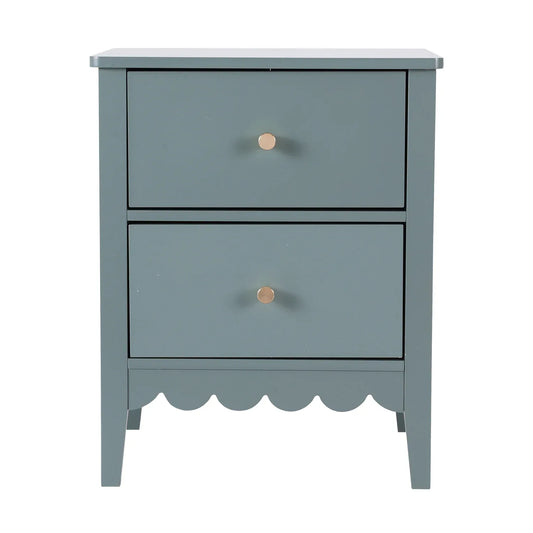 Artiss Bedside Table 2 Drawers Bedroom Storage Nightstand Green - Mekamart Australia