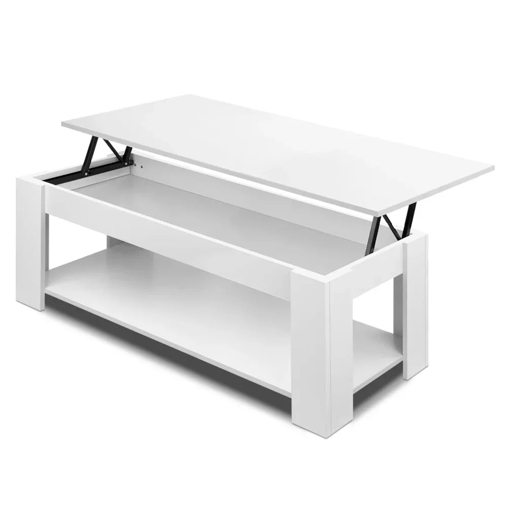 Artiss Coffee Table Lift-top Coffee Table White - Mekamart Australia