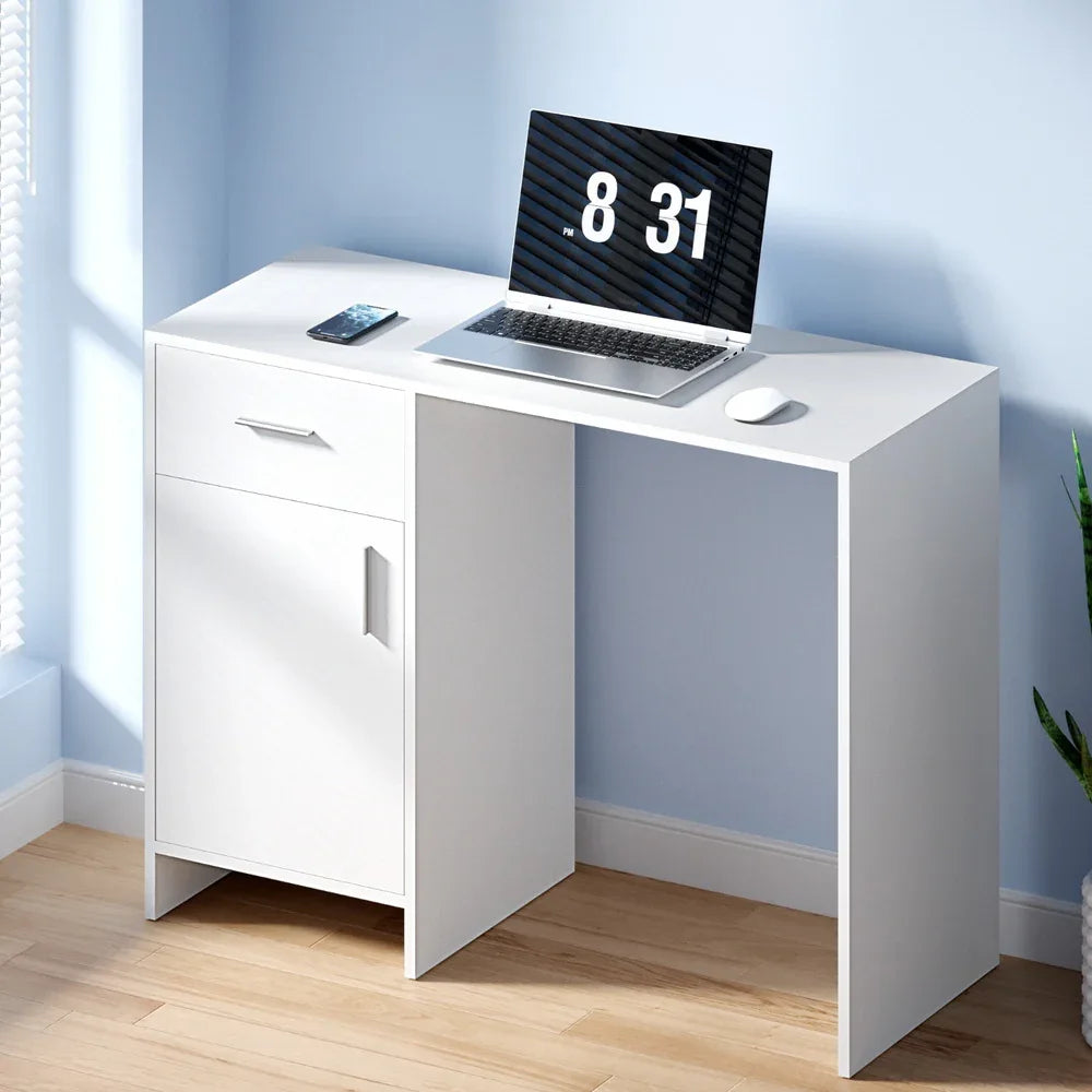 Artiss Computer Desk Drawer Cabinet White 100CM - Mekamart Australia
