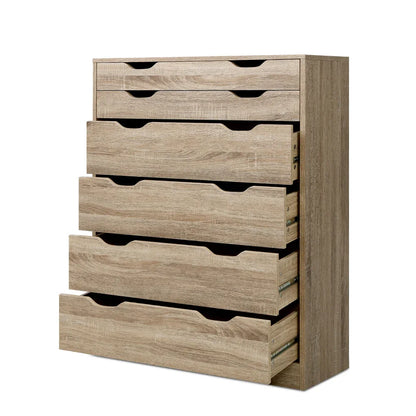 Artiss 6 Chest of Drawers - MYLA Oak - Mekamart Australia