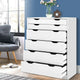 Artiss 6 Chest of Drawers - MYLA White - Mekamart Australia