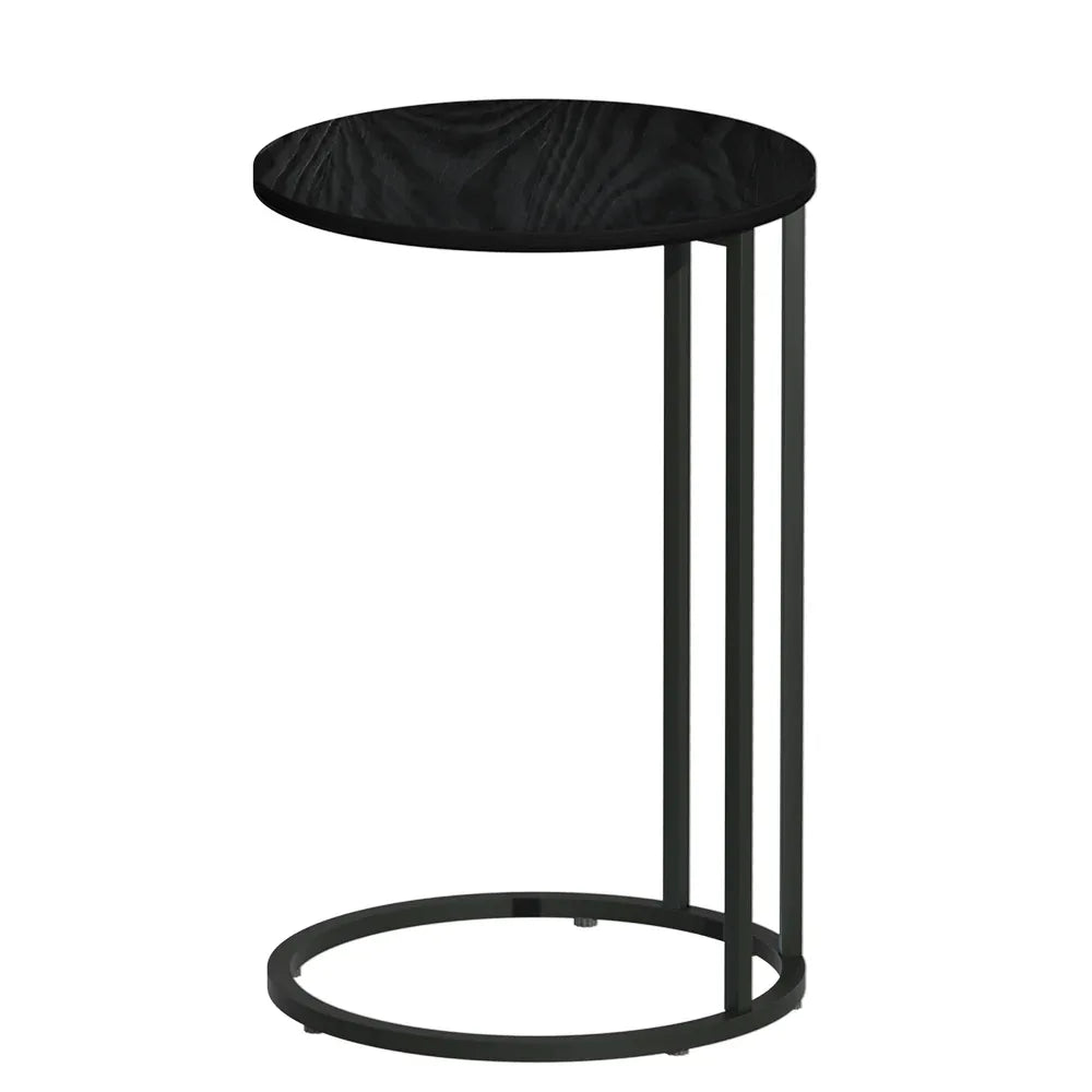Artiss Coffee Table Side Table Round Black Martha - Mekamart Australia