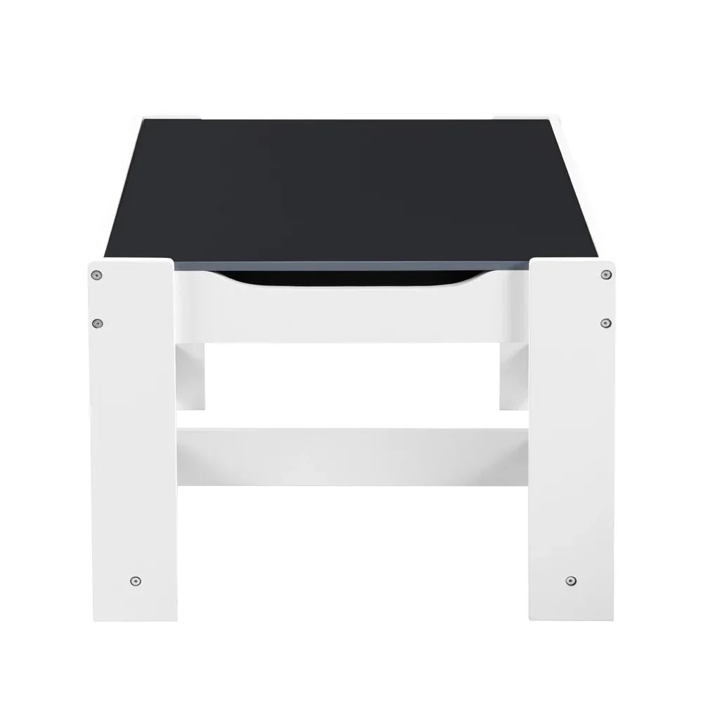 Keezi Kids Table and Chairs Set Play Activity Toys Storage Chalkboard Desk Grey - Mekamart Australia