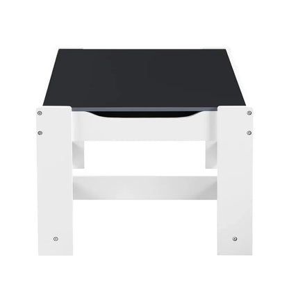 Keezi Kids Table and Chairs Set Play Activity Toys Storage Chalkboard Desk Grey - Mekamart Australia