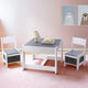 Keezi Kids Table and Chairs Set Play Activity Toys Storage Chalkboard Desk Grey - Mekamart Australia