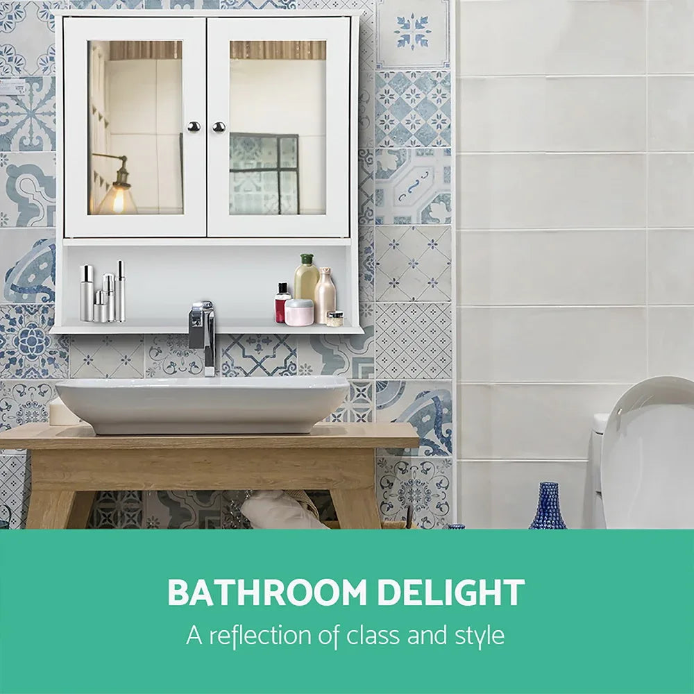 Artiss Bathroom Mirror Cabinet Storage Cupboard - Mekamart Australia