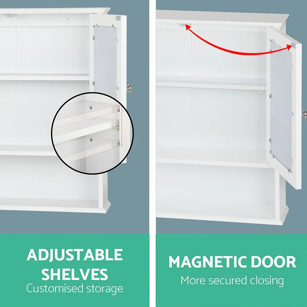 Artiss Bathroom Mirror Cabinet Storage Cupboard - Mekamart Australia