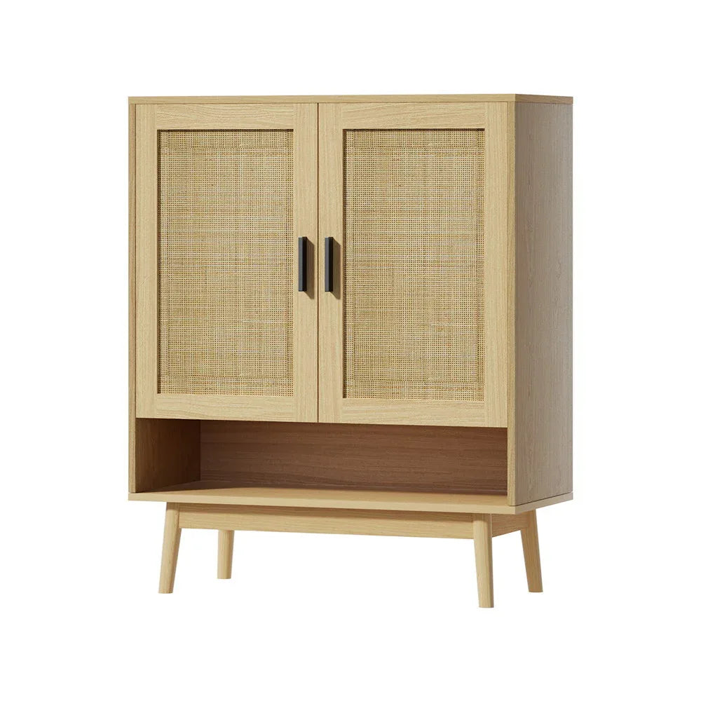 Artiss Shoe Rack Cabinet Rattan 5-tier 20 Pairs Dani - Mekamart Australia