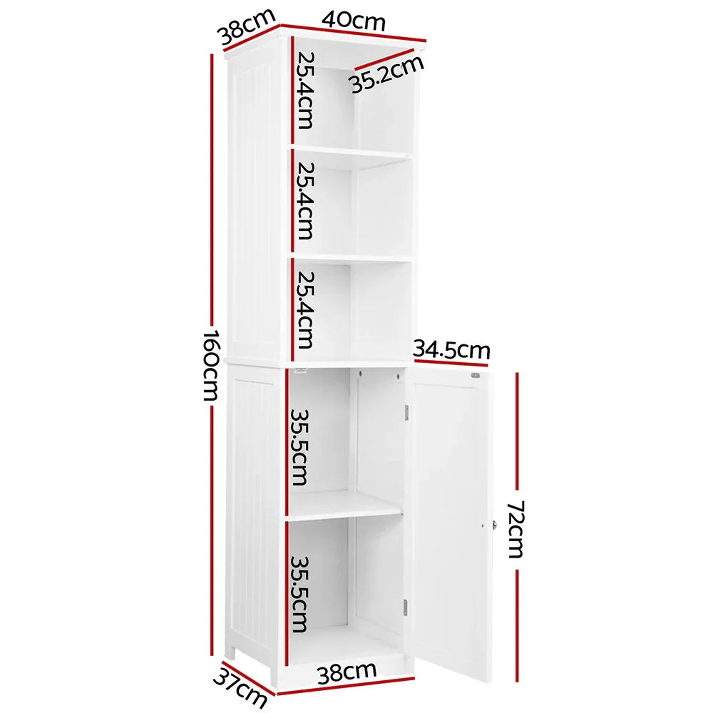 Artiss Bathroom Cabinet Storage 160cm White - Mekamart Australia