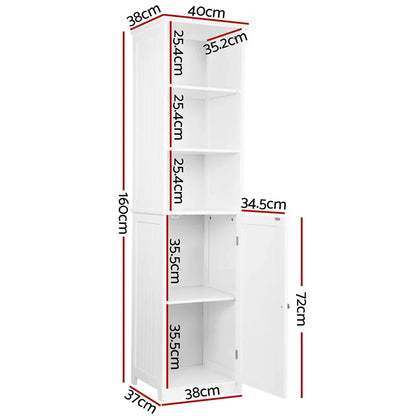 Artiss Bathroom Cabinet Storage 160cm White - Mekamart Australia