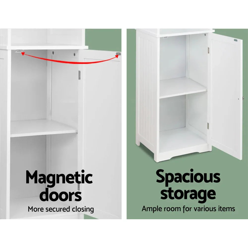 Artiss Bathroom Cabinet Storage 160cm White - Mekamart Australia