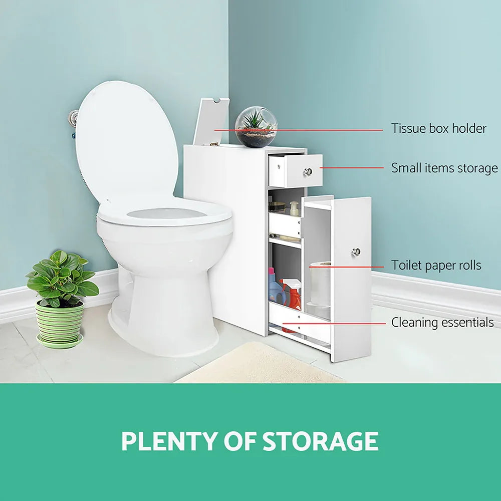 Artiss Bathroom Storage Cabinet Tissue Holder - Mekamart Australia
