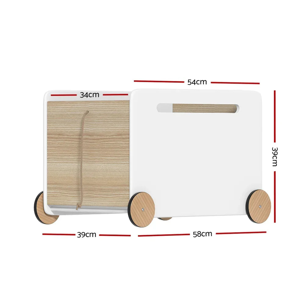 Keezi Kids Toy Box Container Children Chest Storage Clothes Organiser Wheels - Mekamart Australia