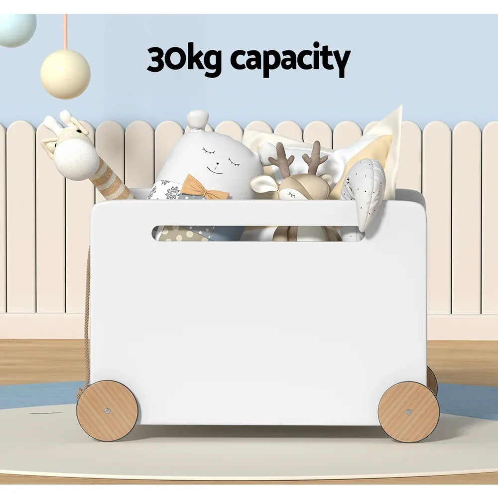 Keezi Kids Toy Box Container Children Chest Storage Clothes Organiser Wheels - Mekamart Australia