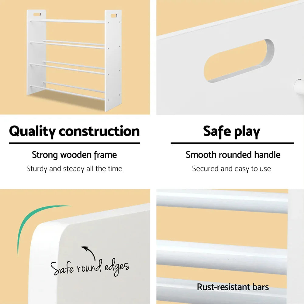 Keezi Kids Toy Box 12 Bins Bookshelf Organiser Children Storage Rack - Mekamart Australia