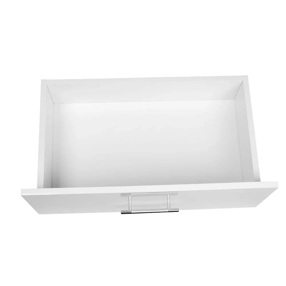 Artiss Bedside Table 2 Drawers High Gloss - White - Mekamart Australia