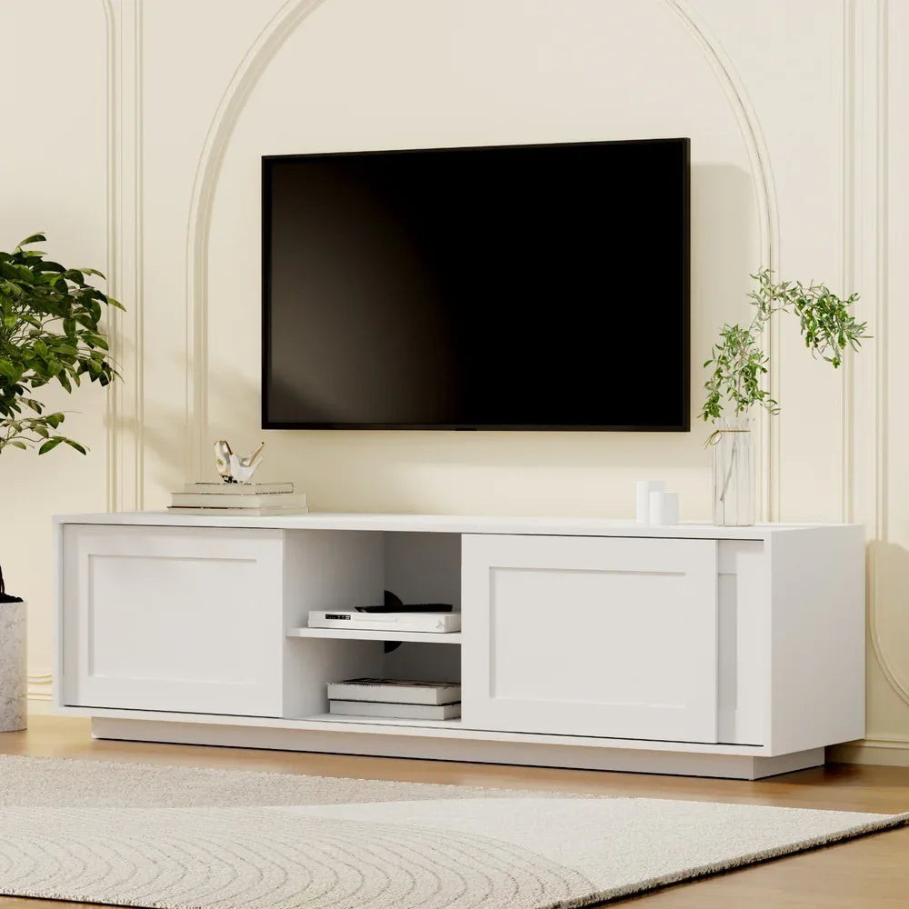 Artiss TV Unit Entertainment Unit Storage Cabinet 160cm White - Mekamart Australia