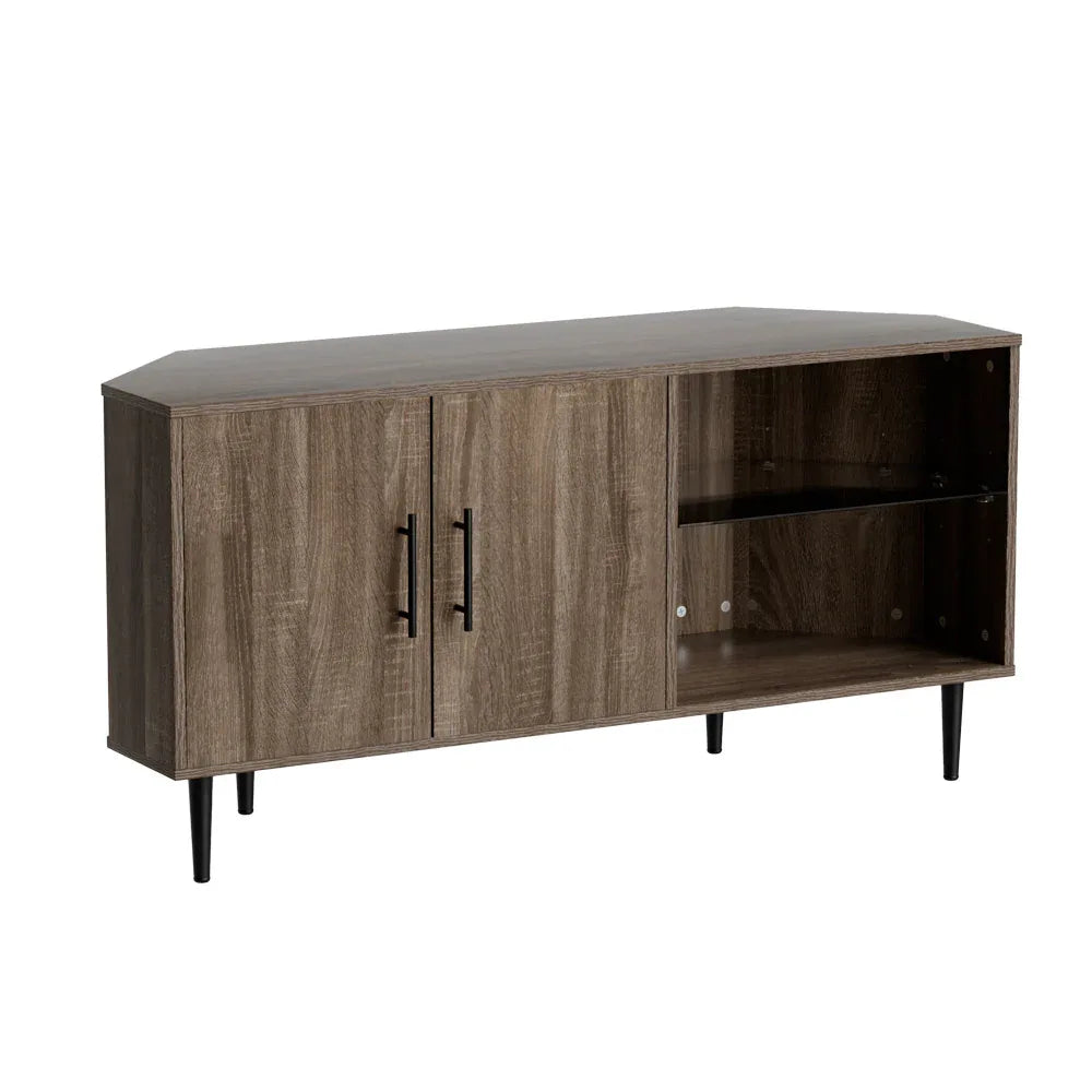 Artiss Corner Entertainment Unit Stand TV Cabinet Open Storage Shelf 120CM - Mekamart Australia