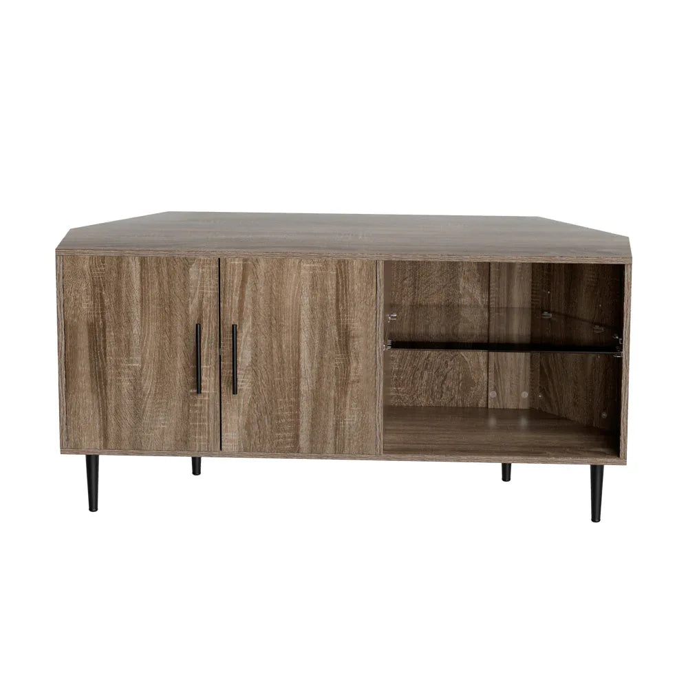 Artiss Corner Entertainment Unit Stand TV Cabinet Open Storage Shelf 120CM - Mekamart Australia