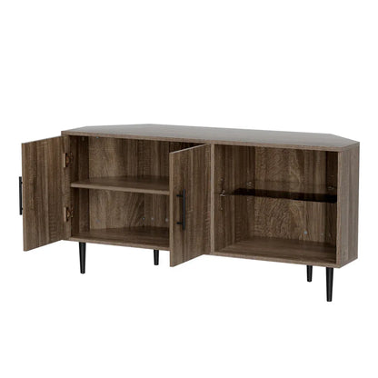 Artiss Corner Entertainment Unit Stand TV Cabinet Open Storage Shelf 120CM - Mekamart Australia