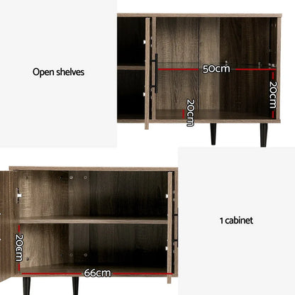 Artiss Corner Entertainment Unit Stand TV Cabinet Open Storage Shelf 120CM - Mekamart Australia