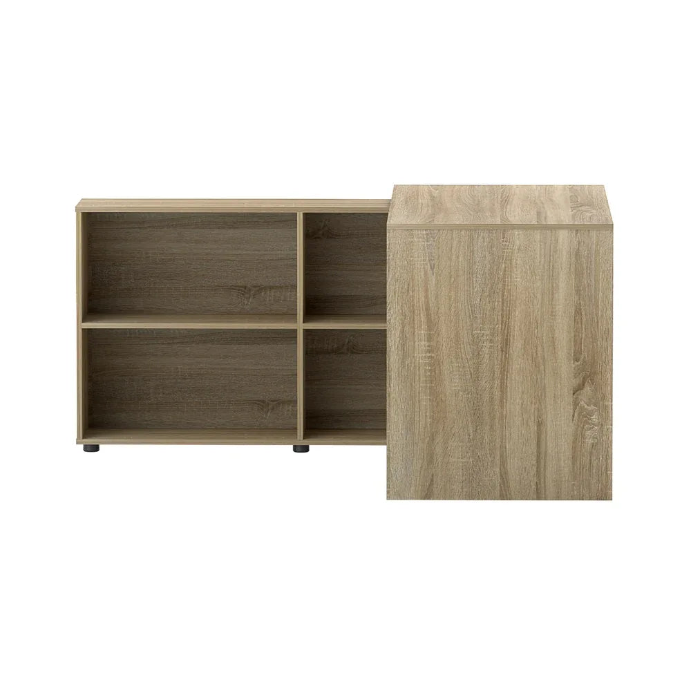 Artiss Computer Desk Bookshelf Oak 130CM - Mekamart Australia