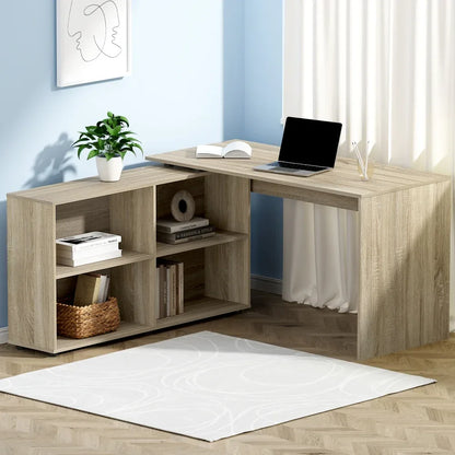 Artiss Computer Desk Bookshelf Oak 130CM - Mekamart Australia