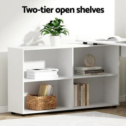 Artiss Computer Desk Bookshelf White 130CM - Mekamart Australia
