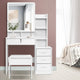 Artiss Dressing Table Stool Set 4 Drawers White - Mekamart Australia
