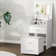 Artiss 2-in-1 Dressing Table Stool Set Bedside Table White - Mekamart Australia