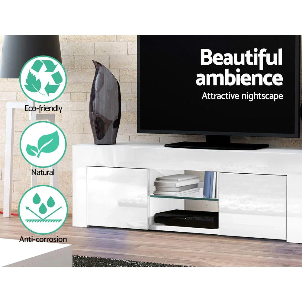 Artiss Entertainment Unit TV Cabinet 130cm White Ivan - Mekamart Australia
